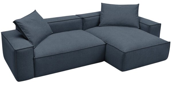 -25 % Dny MOMENTI– Bobochic Paris Tmavě modrá rohová pohovka Boheme 302 cm, levá/pravá