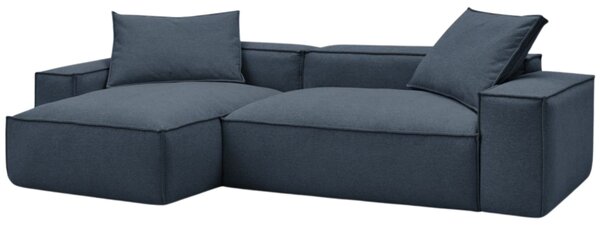 -25 % Dny MOMENTI– Bobochic Paris Tmavě modrá rohová pohovka Boheme 302 cm, levá/pravá
