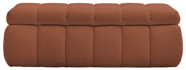 -25 % Dny MOMENTI– Bobochic Paris Terakotově oranžová bouclé lavice Mont-Blanc 144 cm s úložným prostorem