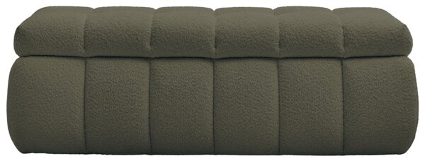 -25 % Dny MOMENTI– Bobochic Paris Zelená bouclé lavice Mont-Blanc 144 cm s úložným prostorem