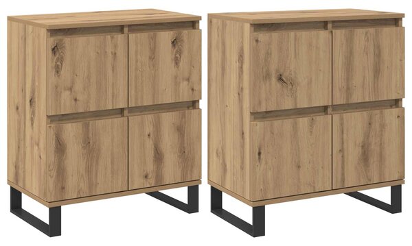 Servírovací skříň 2 ks Artisanový dub 60 x 35 x 70 cm 3394546