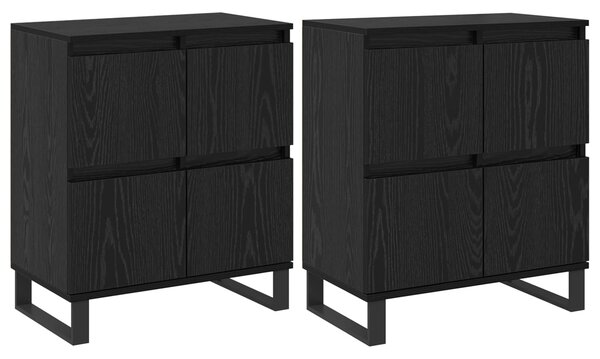 Servírovací skříň 2 ks Černý dub 60 x 35 x 70 cm 3394547