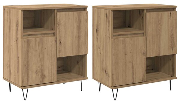 Servírovací skříň 2 ks Artisanový dub 60 x 35 x 70 cm 3394549