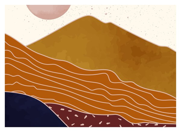 Skleněný obraz - Spacefrog design hory N⁰1 (70x50 cm)