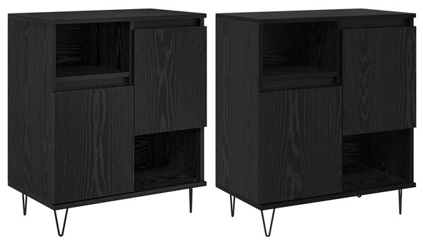 Servírovací skříň 2 ks Černý dub 60 x 35 x 70 cm 3394550