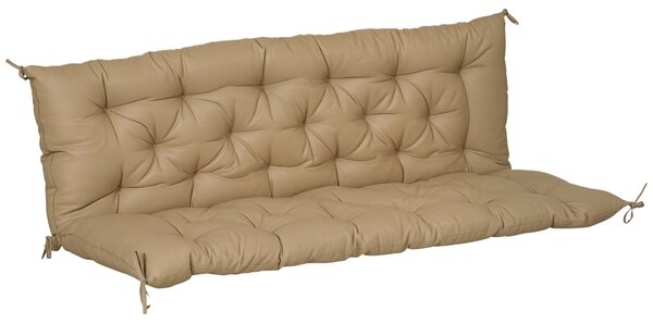 Outsunny Polstr na Lavici pro 3 Osoby 150x98x8 cm, Polstr s Popruhy, Sedací Polstr, Venkovní/Indoor Sedací Polstr, Polstrovaní pro Zahradní Nábytek, L