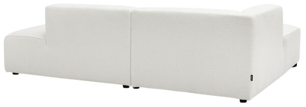 -25 % Dny MOMENTI– Bobochic Paris Bílá bouclé rohová pohovka Megeve 250 cm, levá
