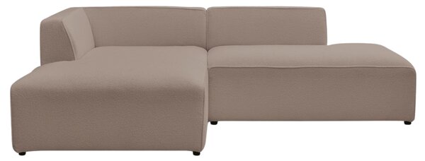 -25 % Dny MOMENTI– Bobochic Paris Hnědá bouclé rohová pohovka Megeve 250 cm, levá