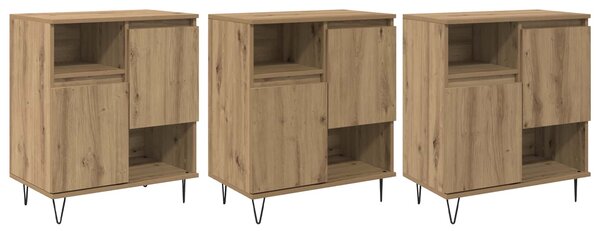 Servírovací skříň 3 ks Artisanový dub 60 x 35 x 70 cm 3394564