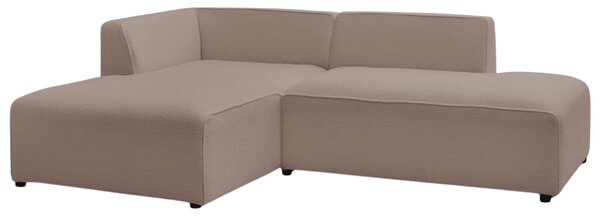 -25 % Dny MOMENTI– Bobochic Paris Hnědá bouclé rohová pohovka Megeve 250 cm, levá