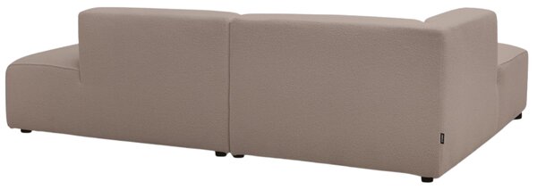 -25 % Dny MOMENTI– Bobochic Paris Hnědá bouclé rohová pohovka Megeve 250 cm, levá
