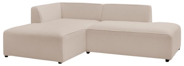 -25 % Dny MOMENTI– Bobochic Paris Béžová bouclé rohová pohovka Megeve 250 cm, levá