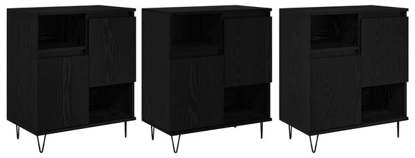 Servírovací skříň 3 ks Černý dub 60 x 35 x 70 cm 3394565