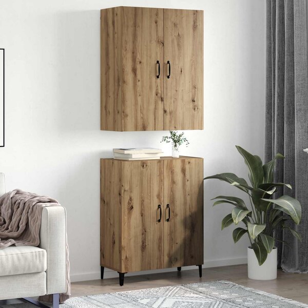 Vysoký bufet 2 ks Artisanový dub 69,5 x 34 x 180 cm 3394570