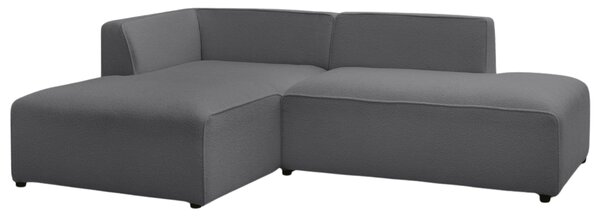 -25 % Dny MOMENTI– Bobochic Paris Tmavě šedá bouclé rohová pohovka Megeve 250 cm, levá