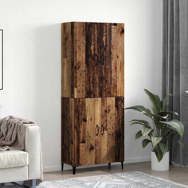 Vysoký bufet 2 ks Staré dřevo 69,5 x 34 x 180 cm 3394569