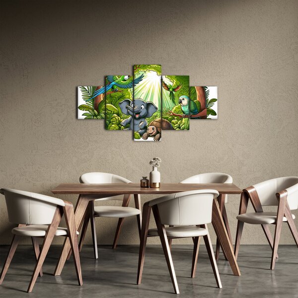 Obraz - Veselá zvířátka (125x70 cm)
