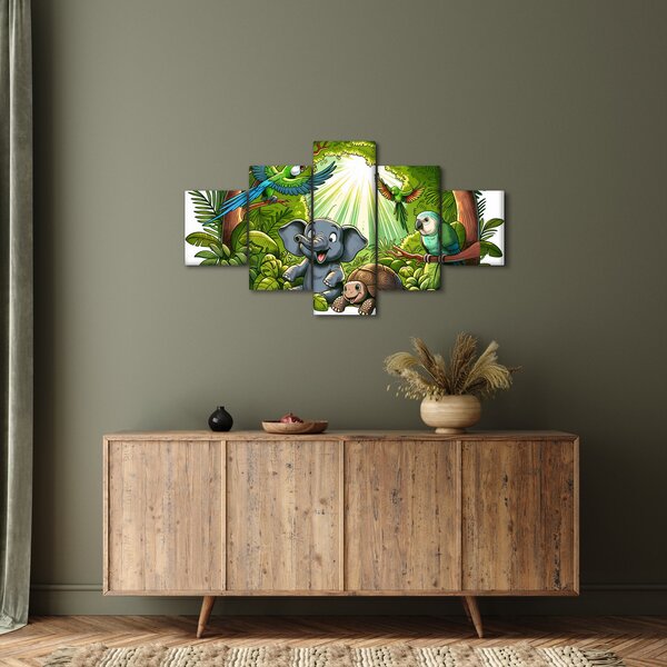 Obraz - Veselá zvířátka (125x70 cm)