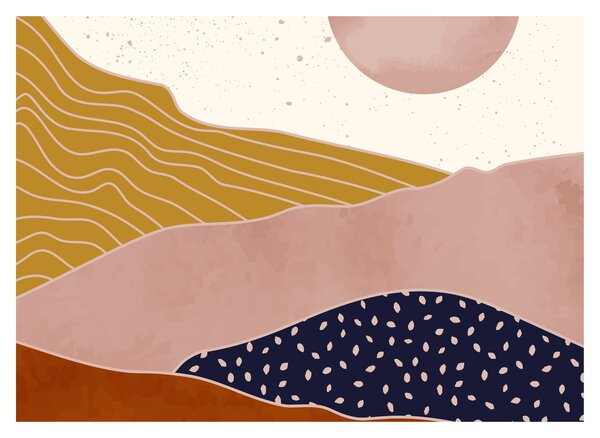 Skleněný obraz - Spacefrog design hory N⁰3 (70x50 cm)