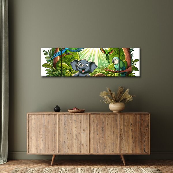Obraz - Veselá zvířátka (170x50 cm)
