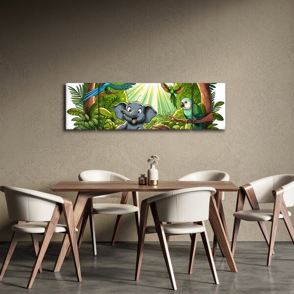 Obraz - Veselá zvířátka (170x50 cm)