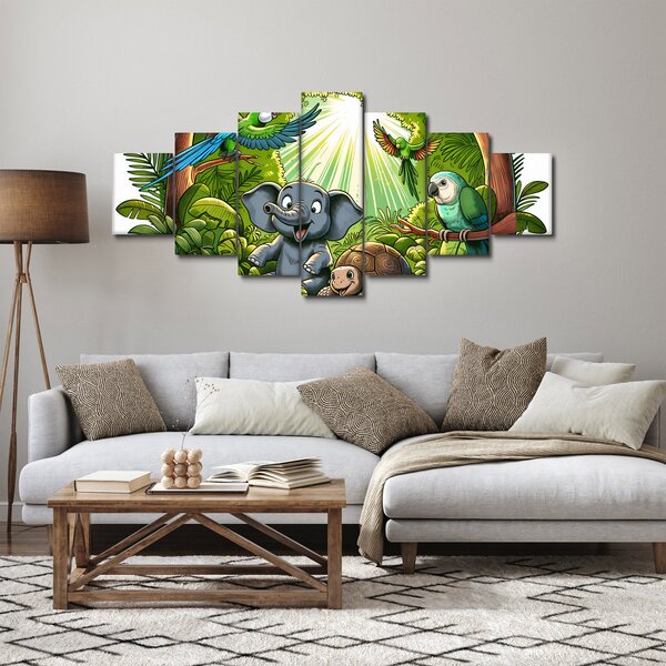 Obraz - Veselá zvířátka (210x100 cm)