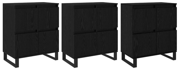 Servírovací skříň 3 ks Černý dub 60 x 35 x 70 cm 3394577