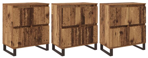 Servírovací skříň 3 ks Staré dřevo 60 x 35 x 70 cm 3394575
