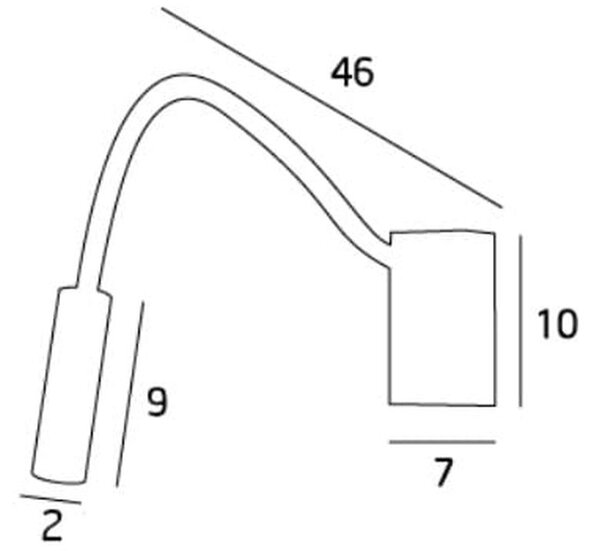MaxLight Rider Black nástěnné svítidlo 1x3 W černá W0046