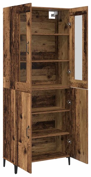 Vysoký bufet 2 ks Staré dřevo 69,5 x 34 x 180 cm 3394587