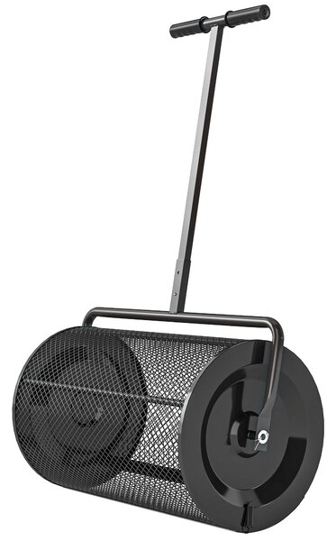 Kompostér Outsunny 75L 61x40cm - Rozmetadlo hnojiv pro zahradu s T-rukojetí, kovová síťka a rozmetadlo pro rašelinu | Aosom