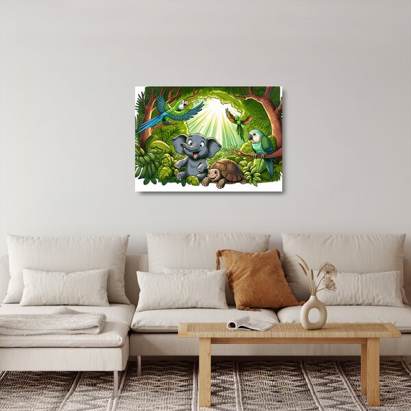 Skleněný obraz - Veselá zvířátka (70x50 cm)