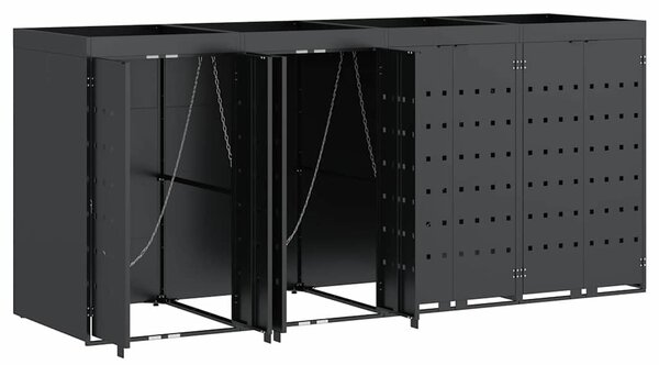 Úložný box na 4 popelnice Antracit 272 x 77,5 x 121,5 cm 3394745