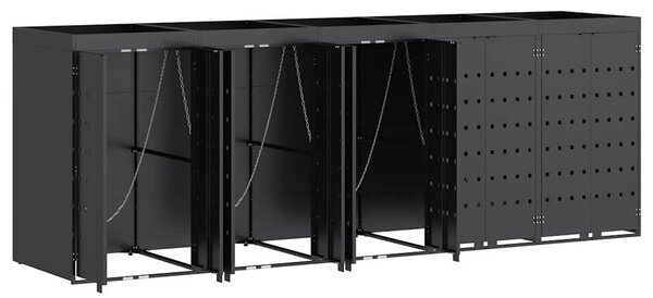 Úložný box na 5 popelnic Antracit 340 x 77,5 x 121,5 cm 3394746