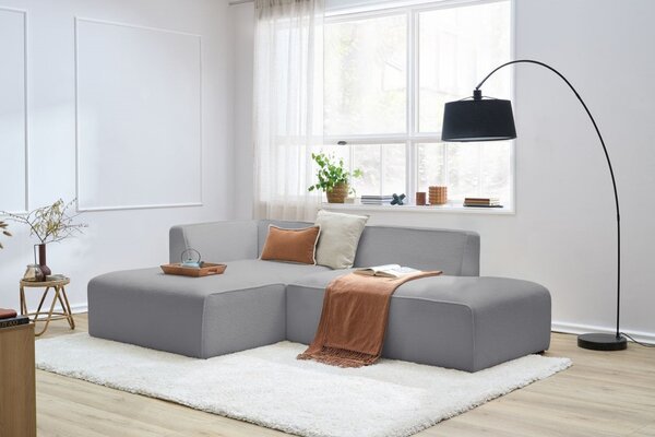 -25 % Dny MOMENTI– Bobochic Paris Světle šedá bouclé rohová pohovka Megeve 250 cm, levá
