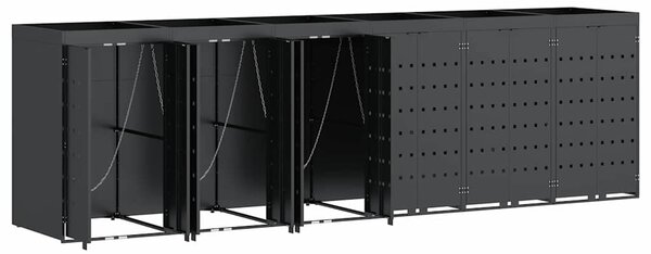 Úložný box na 6 popelnic Antracit 408 x 77,5 x 121,5 cm 3394747