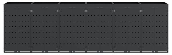 Úložný box na 6 popelnic Antracit 408 x 77,5 x 121,5 cm 3394747