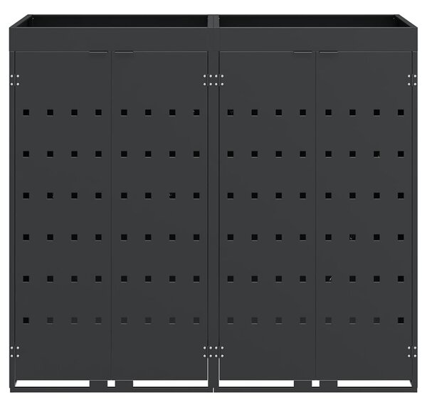 Úložný box na 2 popelnice Antracit 136 x 77,5 x 121,5 cm 3394743