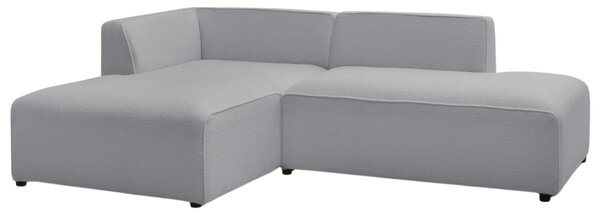 -25 % Dny MOMENTI– Bobochic Paris Světle šedá bouclé rohová pohovka Megeve 250 cm, levá
