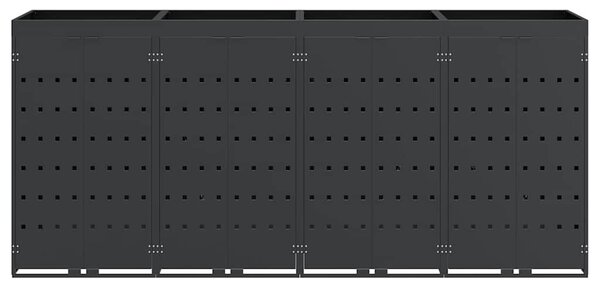 Úložný box na 4 popelnice Antracit 272 x 77,5 x 121,5 cm 3394745