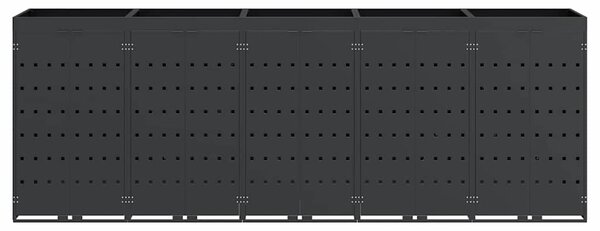 Úložný box na 5 popelnic Antracit 340 x 77,5 x 121,5 cm 3394746