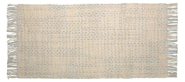 Modro-béžový bavlněný dětský koberec Kave Home Nur, 70 x 140 cm