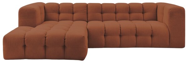 -25 % Dny MOMENTI– Bobochic Paris Terakotově oranžová rohová pohovka Cloud 288 cm, levá