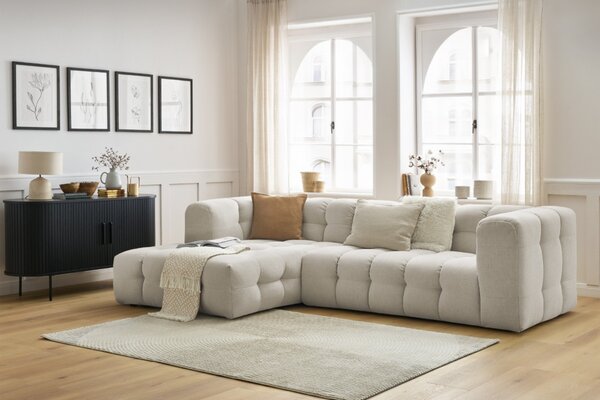 -25 % Dny MOMENTI– Bobochic Paris Béžová rohová pohovka Cloud 288 cm, levá