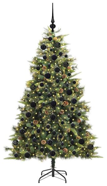 Umělý sklopný vánoční stromeček s kužely Zelená 180 cm 3395090