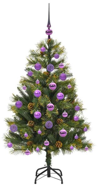 Umělý sklopný vánoční stromeček s kužely Zelená 120 cm 3395077