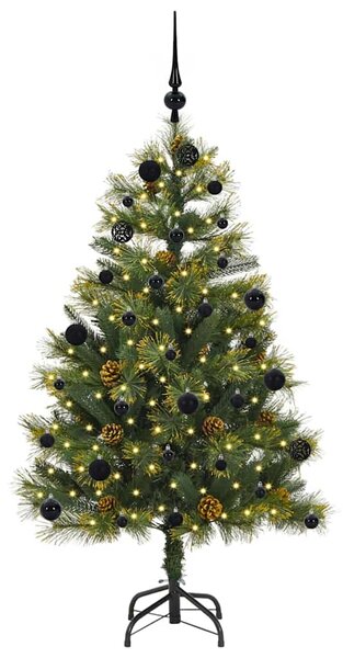 Umělý sklopný vánoční stromeček s kužely Zelená 150 cm 3395081