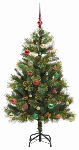 Umělý sklopný vánoční stromeček s kužely Zelená 150 cm 3395088