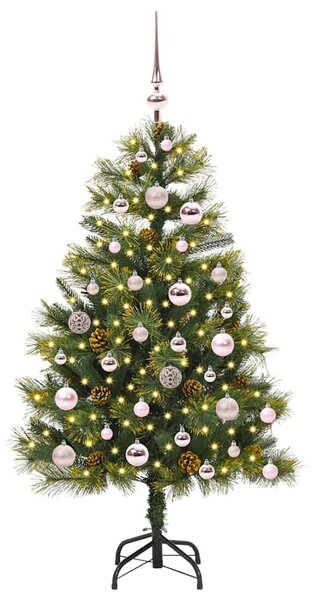 Umělý sklopný vánoční stromeček s kužely Zelená 120 cm 3395073