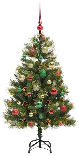 Umělý sklopný vánoční stromeček s kužely Zelená 120 cm 3395079